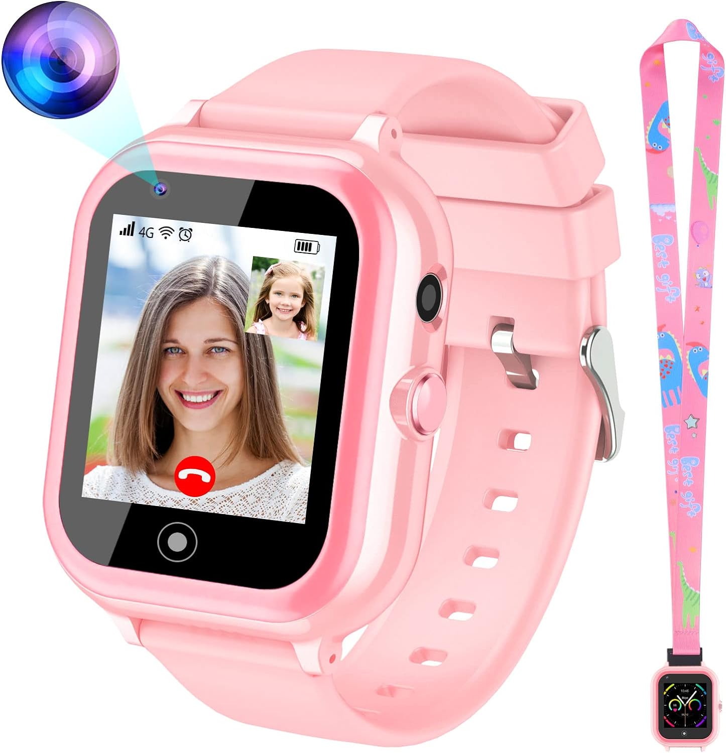 OKYUK Kids Smart Watches Boys Girls Ages 3-15 Kids GPS Tracker Waterproof 1.3 Touchscreen Watch with SIM Card SOS Two Way Call Voice Chat Christmas Birthday Gift for 3-15 Year Old Boys Girls