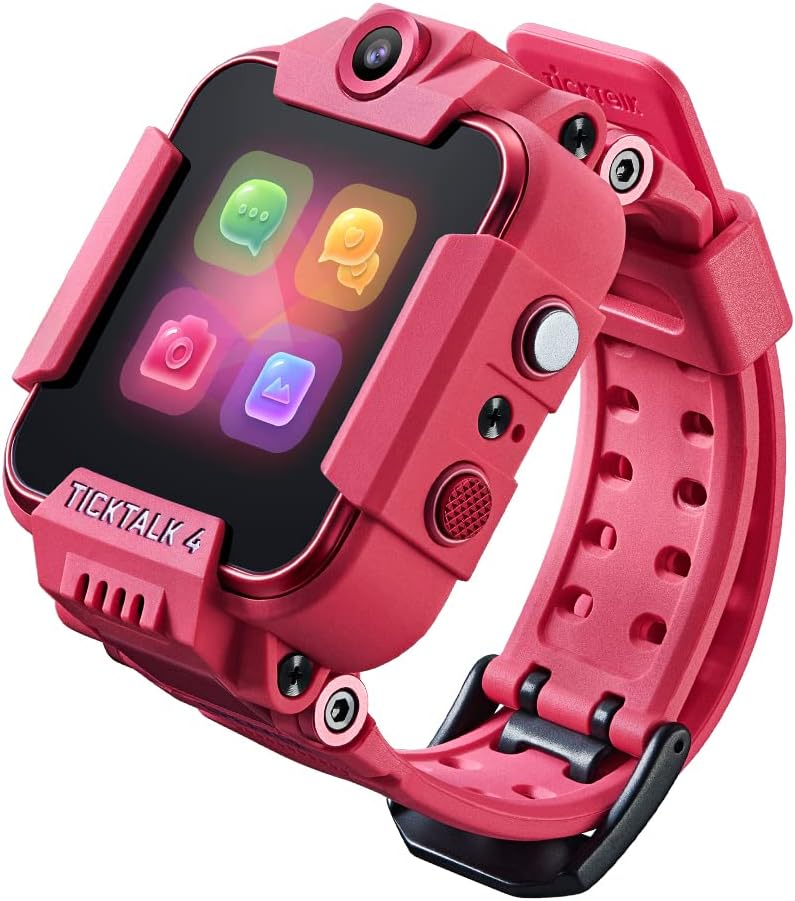 TickTalk 4 Unlocked 4G LTE Kids Smart Watch Phone with GPS Tracker, Combines Video, Voice and Wi-Fi Calling, Messaging, 2X Cameras Free Streaming Music